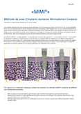 MIMI®-Flapless: Méthode de pose d'Implants dentaires Minimalement Invasive